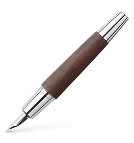 E-motion Fountain Pen  Pearwood, Dark Brown